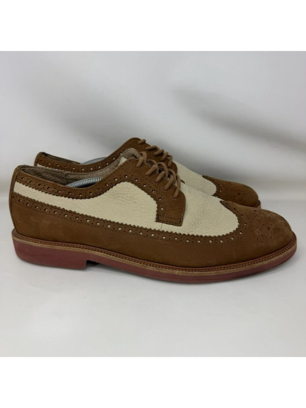 Polo Ralph Lauren Torrington Wingtip Oxford Shoes Brown Beige Men’s Size 12 D